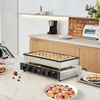 image:imageVEVOR 110V Mini Dutch Pancake Baker 50PCS 1700W Commercial Electric Nonstick Waffle Maker Machine 18 Inches Pancake Maker with 2 Thermostats amp 2 Timers Separate Control for Home and Restaurants50 Pcs