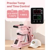 image:imageVEVOR 2in1 Hat Heat Press Machine with 2 Platens amp Caps Stretcher Precise TempampTimer Control Hat Press Heat Machine for Caps Compatible with HTV Iron On and Sublimation Projects Light BluePink