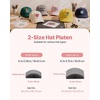 image:imageVEVOR 2in1 Hat Heat Press Machine with 2 Platens amp Caps Stretcher Precise TempampTimer Control Hat Press Heat Machine for Caps Compatible with HTV Iron On and Sublimation Projects Light BluePink