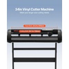 image:imageVEVOR 34inches Vinyl Cutter Machine Bluetooth Cutting Plotter Machine 400in10m Accuracy Steel Roller Shaft Adjustable Speed Force SignMaster Tool Kit for Sign Making Windows amp Mobile34 Inch  Black  Signmaster