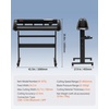 image:imageVEVOR 34inches Vinyl Cutter Machine Bluetooth Cutting Plotter Machine 400in10m Accuracy Steel Roller Shaft Adjustable Speed Force SignMaster Tool Kit for Sign Making Windows amp Mobile34 Inch  Black  Signmaster