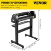 image:imageVEVOR 34inches Vinyl Cutter Machine Bluetooth Cutting Plotter Machine 400in10m Accuracy Steel Roller Shaft Adjustable Speed Force SignMaster Tool Kit for Sign Making Windows amp Mobile28 Inch  MACPC