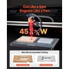 image:imageVEVOR 55W CO2 Laser Engraver 20 x 12 in Desktop CO2 Laser Engraver and Cutter Machine with 16MP Camera Water Pump Rotary Axis Compatible with LightBurn CorelDRAW RDWorks for Wood Acrylic Glass45W with Rotary Axis