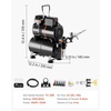 image:imageVEVOR Airbrush Kit 16 HP Air Brush Kit with Air Compressor and Tank 1 DualAction Professional Airbrush with 1 Tip Hose Acrylic Paint 2 Fans for Cake Decorating Model Painting Nail Art24 Colors Set 1 Airbrush  35L Tank