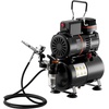 image:imageVEVOR Airbrush Kit 16 HP Air Brush Kit with Air Compressor and Tank 1 DualAction Professional Airbrush with 1 Tip Hose Acrylic Paint 2 Fans for Cake Decorating Model Painting Nail Art24 Colors Set 1 Airbrush  35L Tank
