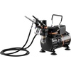 image:imageVEVOR Airbrush Kit 16 HP Air Brush Kit with Air Compressor and Tank 1 DualAction Professional Airbrush with 1 Tip Hose Acrylic Paint 2 Fans for Cake Decorating Model Painting Nail Art6 Colors Set  3 Airbrushes