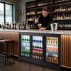 image:imageVEVOR Back Bar Cooler 114 CuFt Commercial Beverage Refrigerator 3 Sliding Glass Doors Fan Cooling Under Counter Beer Fridge wLED Lighting Shelves LowE Glass Display for Drinks Bar Store