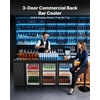 image:imageVEVOR Back Bar Cooler 196 Cu Ft Counter Height Beverage Refrigerator Commercial Bar Display Fridge w 3 Glass Doors LED Lighting Fan Cooling Beer Wine Cooler for Pub Merchandiser Store