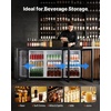 image:imageVEVOR Back Bar Cooler 196 Cu Ft Counter Height Beverage Refrigerator Commercial Bar Display Fridge w 3 Glass Doors LED Lighting Fan Cooling Beer Wine Cooler for Pub Merchandiser Store