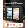 image:imageVEVOR Back Bar Cooler 74 Cu Ft Commercial Beverage Refrigerator Under Counter Bar Fridge with 2 Sliding Doors LED Lighting Adjustable Shelves LowE Glass Display Cooler for Beer Wine Drink