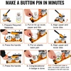 image:imageVEVOR Button Maker Machine 75 mm 3 inch Badge Punch Press Kit Children DIY Gifts Pin Maker Button Making Supplies with 100pcs Button Parts amp Circle Cutter amp Magic Book3100