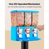 image:imageVEVOR Candy Vending Machine Triple Compartment Candy Vending Machine with Stand Gumball amp Candies Vendings Machines with Builtin Cash Box Detachable Vintage Candies Dispenser for Shops ArcadesBlue