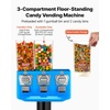 image:imageVEVOR Candy Vending Machine Triple Compartment Candy Vending Machine with Stand Gumball amp Candies Vendings Machines with Builtin Cash Box Detachable Vintage Candies Dispenser for Shops ArcadesBlue