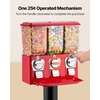 image:imageVEVOR Candy Vending Machine Triple Compartment Candy Vending Machine with Stand Gumball amp Candies Vendings Machines with Builtin Cash Box Detachable Vintage Candies Dispenser for Shops ArcadesRed