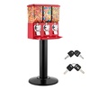 image:imageVEVOR Candy Vending Machine Triple Compartment Candy Vending Machine with Stand Gumball amp Candies Vendings Machines with Builtin Cash Box Detachable Vintage Candies Dispenser for Shops ArcadesRed