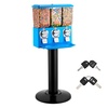 image:imageVEVOR Candy Vending Machine Triple Compartment Candy Vending Machine with Stand Gumball amp Candies Vendings Machines with Builtin Cash Box Detachable Vintage Candies Dispenser for Shops ArcadesBlue