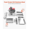 image:imageVEVOR Commercial Automatic Donuts Machine 4 Rows Donuts Making Equipment 240 pcshour Electric High Power Doughnut Maker Stainless Steel Frying Auto Fryer with Intelligent ControlSilver
