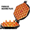 image:imageVEVOR Commercial Bubble Waffle Maker 1400W Egg Bubble Puff Iron w 180 Rotatable 2 Pans amp Wooden Handles Stainless Steel Baker wNonStick Teflon Coating 50250122482 AdjustableBubble Round 1