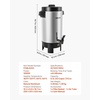 image:imageVEVOR Commercial Coffee Urn 40 Cup 203oz Hot Beverage Dispenser with Dripless Faucet 1090W QuickBrewing Coffee Maker Automatic Temperature Control for Catering Party Church amp Restaurant40 Cups