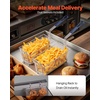 image:imageVEVOR Commercial Deep Fryer 3Burner Fryer for Restaurants Stainless Steel Floor Standing Deep Fryers with Dual Baskets and Adjustable Temperature Propane Powered 40 lbs Capacity 90000 BTUNatural Gas Powered