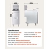 image:imageVEVOR Commercial Deep Fryer 3Burner Fryer for Restaurants Stainless Steel Floor Standing Deep Fryers with Dual Baskets and Adjustable Temperature Propane Powered 40 lbs Capacity 90000 BTUNatural Gas Powered