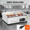 image:imageVEVOR Commercial Electric Griddle 1772 x 1181 inch 1750W 122570F Adjustable Temp Control Stainless Steel Countertop Flat Top Grill with 2 Spatulas 2 Brushes and 4 Foot Pads for Steak22 inch 110V US Plug HalfFlat