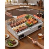 image:imageVEVOR Commercial Electric Griddle 1772 x 1181 inch 1750W 122570F Adjustable Temp Control Stainless Steel Countertop Flat Top Grill with 2 Spatulas 2 Brushes and 4 Foot Pads for Steak30 No Plug