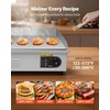 image:imageVEVOR Commercial Electric Griddle 1772 x 1181 inch 1750W 122570F Adjustable Temp Control Stainless Steel Countertop Flat Top Grill with 2 Spatulas 2 Brushes and 4 Foot Pads for Steak30No Plug Half Flat Top