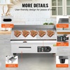 image:imageVEVOR Commercial Electric Griddle 1772 x 1181 inch 1750W 122570F Adjustable Temp Control Stainless Steel Countertop Flat Top Grill with 2 Spatulas 2 Brushes and 4 Foot Pads for Steak22 inch 110V US Plug HalfFlat