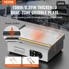 image:imageVEVOR Commercial Electric Griddle 1772 x 1181 inch 1750W 122570F Adjustable Temp Control Stainless Steel Countertop Flat Top Grill with 2 Spatulas 2 Brushes and 4 Foot Pads for Steak22 inch 110V US Plug HalfFlat