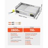 image:imageVEVOR Commercial Electric Griddle 1772 x 1181 inch 1750W 122570F Adjustable Temp Control Stainless Steel Countertop Flat Top Grill with 2 Spatulas 2 Brushes and 4 Foot Pads for Steak30No Plug Half Flat Top