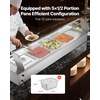image:imageVEVOR Commercial Food Warmer 1500W Electric Stainless Steel Steam Food Warmer Fast Heating Countertop Buffet Bain Marie with Four 13 Size Food Pans for Catering Restaurants Parties amp Buffets512Pan