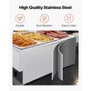 image:imageVEVOR Commercial Food Warmer 1500W Electric Stainless Steel Steam Food Warmer Fast Heating Countertop Buffet Bain Marie with Four 13 Size Food Pans for Catering Restaurants Parties amp Buffets613Pan15CM Depth