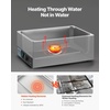 image:imageVEVOR Commercial Food Warmer 1500W Electric Stainless Steel Steam Food Warmer Fast Heating Countertop Buffet Bain Marie with Four 13 Size Food Pans for Catering Restaurants Parties amp Buffets212Pan