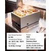 image:imageVEVOR Commercial Food Warmer 1500W Electric Stainless Steel Steam Food Warmer Fast Heating Countertop Buffet Bain Marie with Four 13 Size Food Pans for Catering Restaurants Parties amp Buffets2205 x 1339 x 965 in