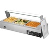 image:imageVEVOR Commercial Food Warmer 1500W Electric Stainless Steel Steam Food Warmer Fast Heating Countertop Buffet Bain Marie with Four 13 Size Food Pans for Catering Restaurants Parties amp Buffets312Pan