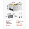 image:imageVEVOR Commercial Food Warmer 1500W Electric Stainless Steel Steam Food Warmer Fast Heating Countertop Buffet Bain Marie with Four 13 Size Food Pans for Catering Restaurants Parties amp Buffets313Pan20CM Depth