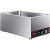 image:imageVEVOR Commercial Food Warmer 1500W Electric Stainless Steel Steam Food Warmer Fast Heating Countertop Buffet Bain Marie with Four 13 Size Food Pans for Catering Restaurants Parties amp Buffets2205 x 1339 x 965 in