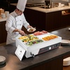 image:imageVEVOR Commercial Food Warmer 1500W Electric Stainless Steel Steam Food Warmer Fast Heating Countertop Buffet Bain Marie with Four 13 Size Food Pans for Catering Restaurants Parties amp Buffets613Pan
