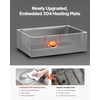 image:imageVEVOR Commercial Food Warmer 1500W Electric Stainless Steel Steam Food Warmer Fast Heating Countertop Buffet Bain Marie with Four 13 Size Food Pans for Catering Restaurants Parties amp Buffets2913 x 1398 x 1063 in