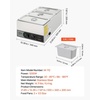 image:imageVEVOR Commercial Food Warmer 1500W Electric Stainless Steel Steam Food Warmer Fast Heating Countertop Buffet Bain Marie with Four 13 Size Food Pans for Catering Restaurants Parties amp Buffets2185 x 1339 x 787 in