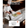 image:imageVEVOR Commercial Food Warmer 1500W Electric Stainless Steel Steam Food Warmer Fast Heating Countertop Buffet Bain Marie with Four 13 Size Food Pans for Catering Restaurants Parties amp Buffets312Pan
