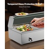 image:imageVEVOR Commercial Food Warmer 1500W Electric Stainless Steel Steam Food Warmer Fast Heating Countertop Buffet Bain Marie with Four 13 Size Food Pans for Catering Restaurants Parties amp Buffets512Pan
