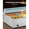 image:imageVEVOR Commercial Food Warmer 1500W Electric Stainless Steel Steam Food Warmer with Glass Cover 6 x 12 Size Pans Buffet Bain Marie with Soup amp Perforated Ladles for Catering Restaurant amp Party8x12Pan 96QT