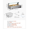 image:imageVEVOR Commercial Food Warmer 1500W Electric Stainless Steel Steam Food Warmer with Glass Cover 6 x 12 Size Pans Buffet Bain Marie with Soup amp Perforated Ladles for Catering Restaurant amp Party3622 x 1437 x 1516 in