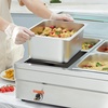 image:imageVEVOR Commercial Food Warmer 1500W Electric Stainless Steel Steam Food Warmer with Glass Cover 6 x 12 Size Pans Buffet Bain Marie with Soup amp Perforated Ladles for Catering Restaurant amp Party10Pan