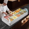 image:imageVEVOR Commercial Food Warmer 1500W Electric Stainless Steel Steam Food Warmer with Glass Cover 6 x 12 Size Pans Buffet Bain Marie with Soup amp Perforated Ladles for Catering Restaurant amp Party10x12Pan120QT