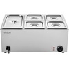 image:imageVEVOR Commercial Food Warmer 1500W Electric Stainless Steel Steam Food Warmer with Lid 4Pan Fast Heating Countertop Buffet Bain Marie with Soup amp Perforated Ladles for Catering Restaurant Party1x13Pan and 4x16Pan 24QT