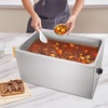 image:imageVEVOR Commercial Food Warmer 1500W Electric Stainless Steel Steam Food Warmer with Lid 4Pan Fast Heating Countertop Buffet Bain Marie with Soup amp Perforated Ladles for Catering Restaurant Party12x20 Full Pan with display