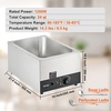 image:imageVEVOR Commercial Food Warmer 1500W Electric Stainless Steel Steam Food Warmer with Lid 4Pan Fast Heating Countertop Buffet Bain Marie with Soup amp Perforated Ladles for Catering Restaurant Party1Pan  24 Qt